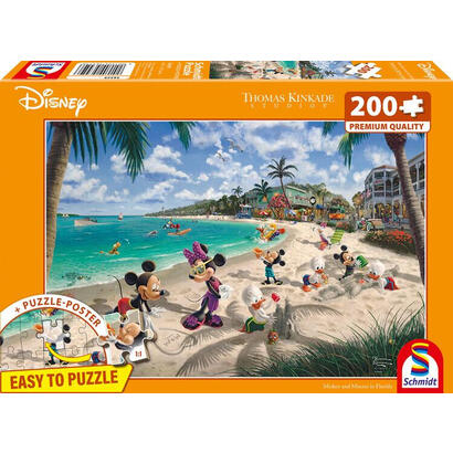 schmidt-spiele-thomas-kinkade-studios-disney-mickey-y-minnie-en-florida-rompecabezas-de-200-piezas-56559
