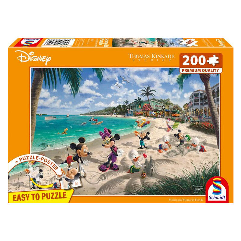 juegos-schmidt-thomas-kinkade-studios-disney-mickey-minnie-en-florida-puzzle-200-parts-56559