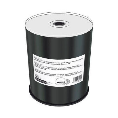 mediarange-cd-r-700placa-base-100pcs-proselect-blanco-voll-metalliesie