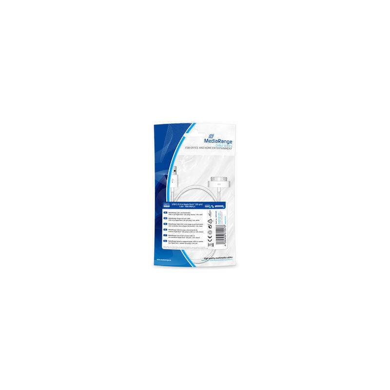 cable-mediarange-mrcs181-de-telefono-movil-blanco-1-m-usb-a-apple-30-pin cable-mediarange-mrcs181-de-telefono-movil-blanco-1-m-usb-a-apple-30-pin