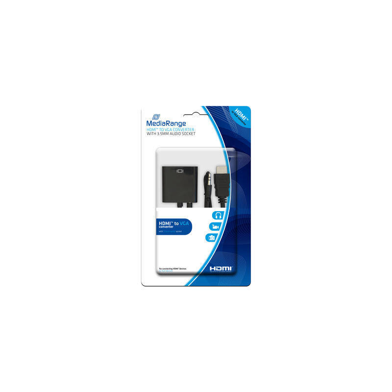 mediarange-hdmi-a-vga-convertidor-35mm-audio-anschluss-schw mediarange-hdmi-a-vga-convertidor-35mm-audio-anschluss-schw