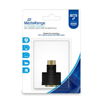 mediarange-dvi-i-hchse-245-polig-hdmi-mecker-negro