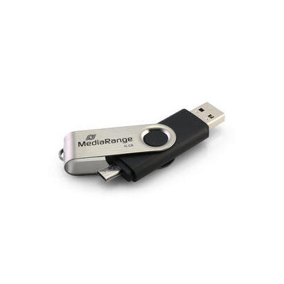 mediarange-mr930-2-unidad-flash-usb-8-gb-usb-type-a-micro-usb-20-negro-plata