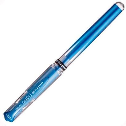 pack-de-12-unidades-uniball-rollerball-signo-broad-um-153-10mm-azul-metalico