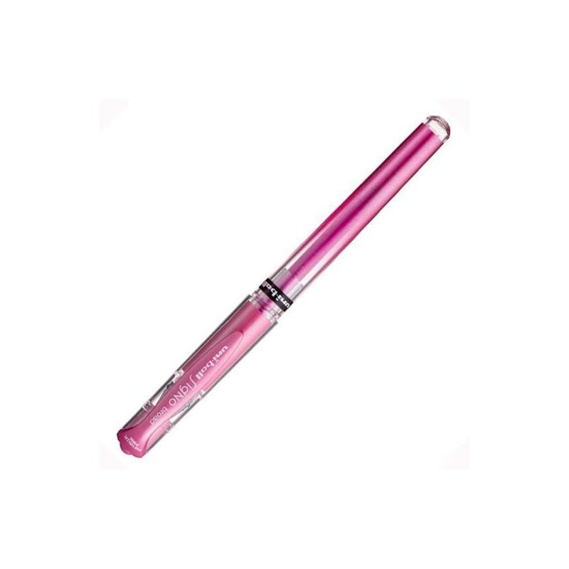 pack-de-12-unidades-uniball-rollerball-signo-broad-um-153-10mm-rosa-metalico