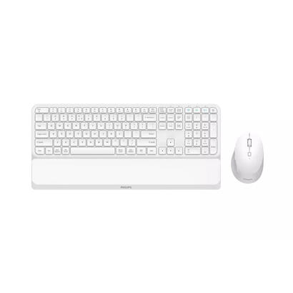 philips-6000-series-spt6607w16-teclado-raton-incluido-universal-rf-wireless-bluetooth-qwerty-ingles-blanco