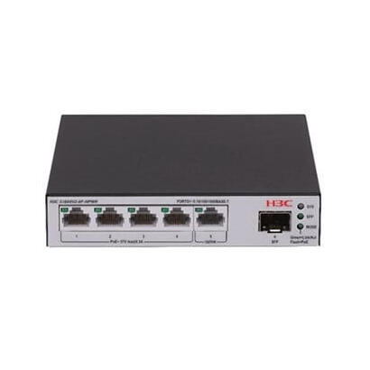 h3c-ls-1600v2-6p-hpwr-gl-switch-gestionado-l2-gigabit-ethernet-101001000-energia-sobre-ethernet-poe-gris-negro