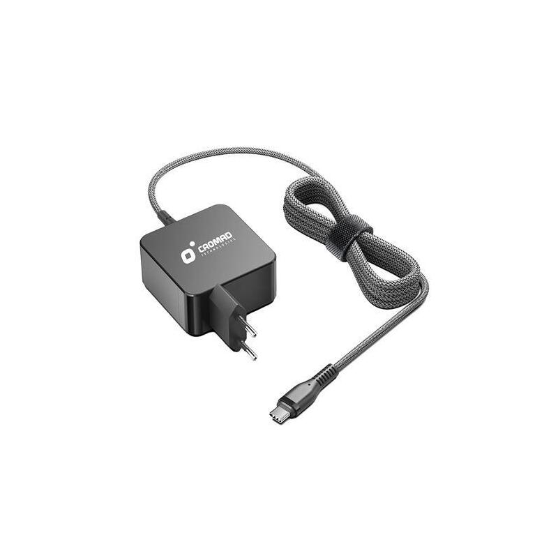 cargador-cromad-cr1204-universal-de-pared-para-portatil-usb-c-65w-carga-rapida-pd-30-cable-de-150m-negro
