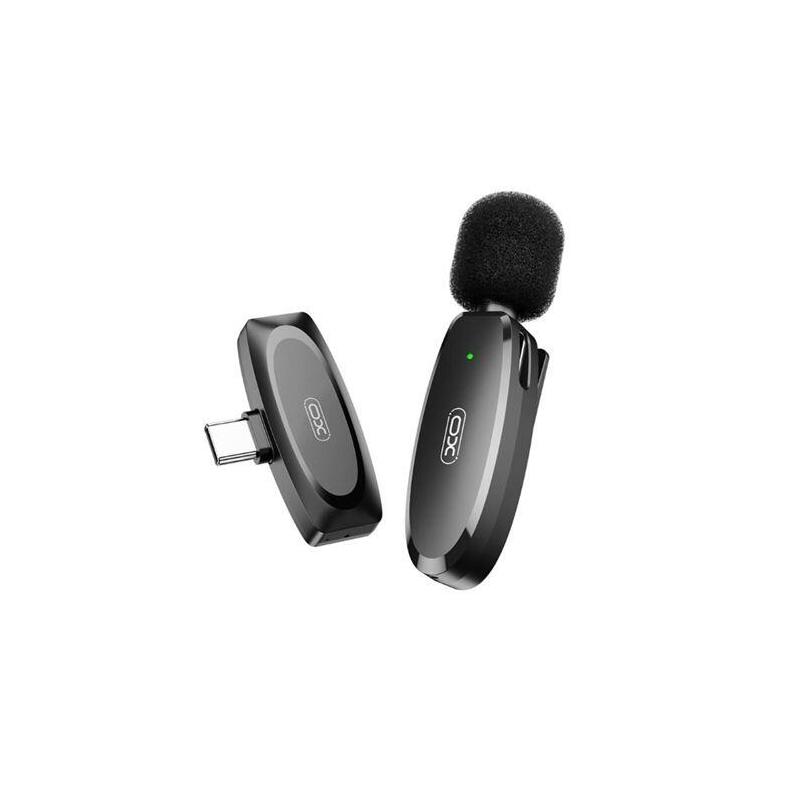 xo-mkf08a-microfono-inalambrico-de-solapa-conector-tipo-c-autonomia-hasta-6-horas-alcance-10-metros-negro