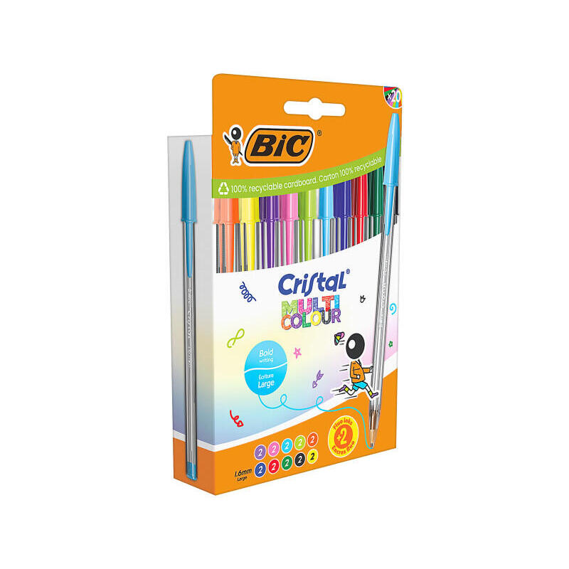 bic-cristal-multicolour-pack-de-20-boligrafos-de-bola-punta-16mm-trazo-042mm-tinta-con-base-de-aceite-colores