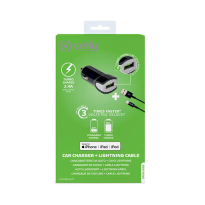 celly-ccusblight-cargador-de-dispositivo-movil-auto-negro