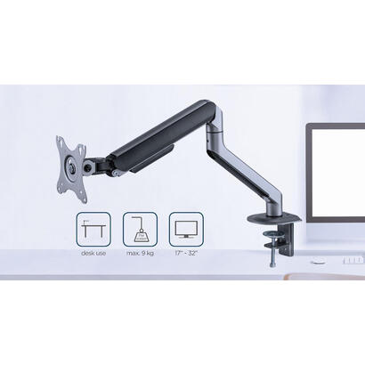 gembird-desk-mounted-adjustable-monitor-arm-space-grey