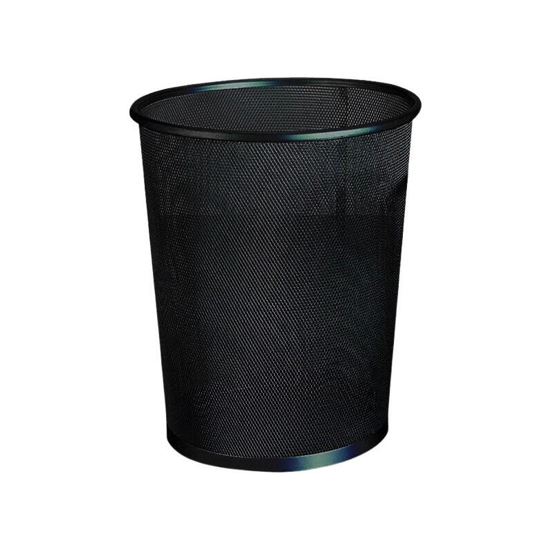 papelera-metalica-q-connect-rejilla-negra-265x285-mm