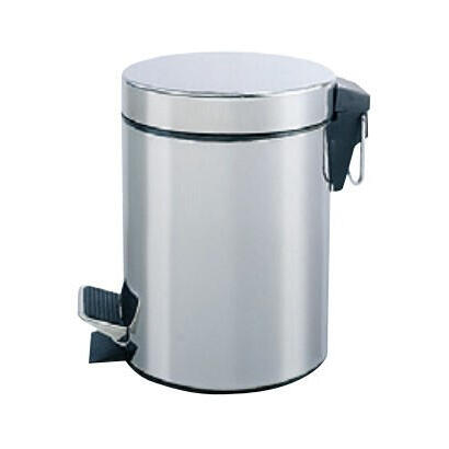 papelera-metalica-q-connect-con-pedal-cromada-32x21-cm-capacidad-6-litros