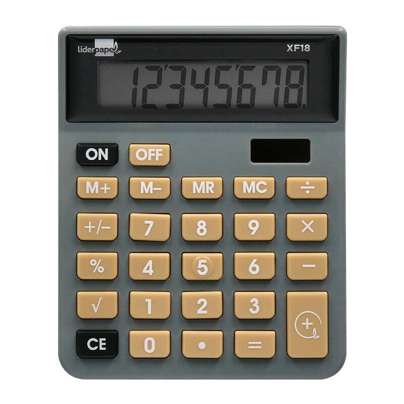 calculadora-liderpapel-xf18-basica-gris calculadora-liderpapel-xf18-basica-gris