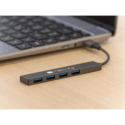 techly-usb-a-32-hub-with-4-usb-a-ports-5gbps-slim-metal