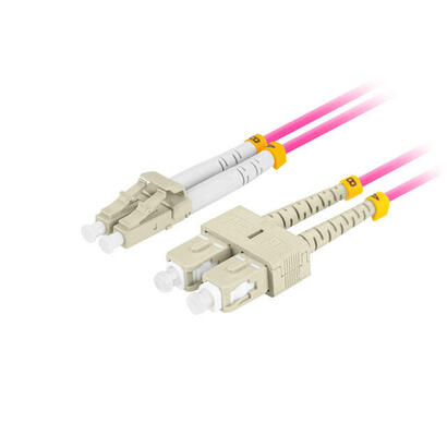 lanberg-cable-fibra-optica-mm-lc-upc-sc-upc-duplex-1m-lszh-om4-50-125-30mm-violet
