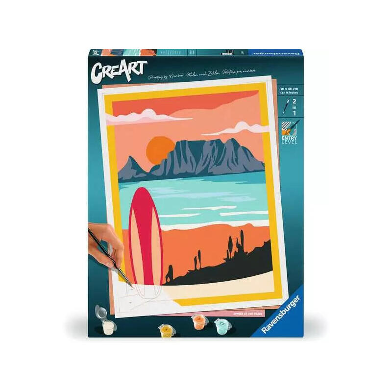 ravensburger-creart-atardecer-en-la-playa-cuadro-23898