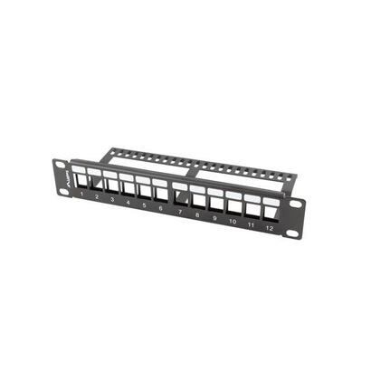 lanberg-patch-panel-blank-12-port-1u-with-organizer-for-keystone-modules-black