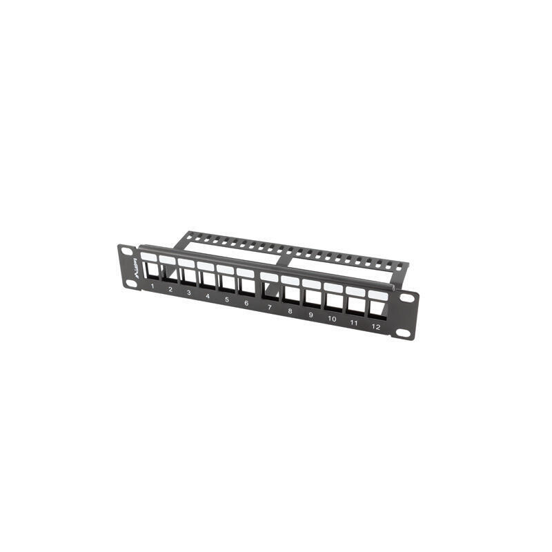 lanberg-patch-panel-blank-12-port-1u-with-organizer-for-keystone-modules-black lanberg-patch-panel-blank-12-port-1u-with-organizer-for-keystone-modules-black