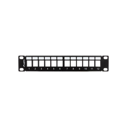 lanberg-patch-panel-blank-12-port-1u-with-organizer-for-keystone-modules-black