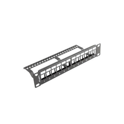 lanberg-patch-panel-blank-12-port-1u-with-organizer-for-keystone-modules-black
