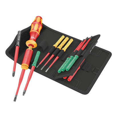 wera-kraftform-kompakt-vde-15-torque-extra-slim-1-buscador-de-herramientas-15-piezas-destornillador-rojoamarillo-incluido-mango-