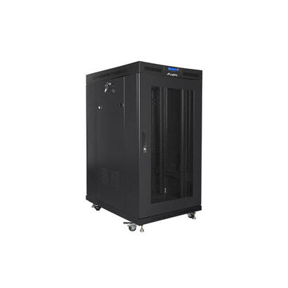 lanberg-ff01-8022-23bl-free-standing-rack-19-self-assembly-flat-pack-22u-800x1000mm-negro-mesh-door-lcd