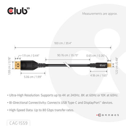 club3d-cable-usb-typ-c-dp-21-1m-10k60hz-m-m-retail
