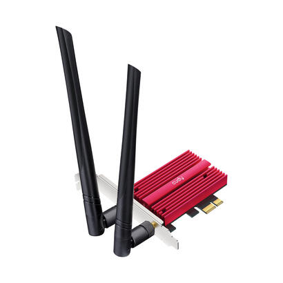 cudy-adaptador-de-red-pcie-tribanda-wifi-7-be9300-bluetooth-54-disipador-termico-negrorojo