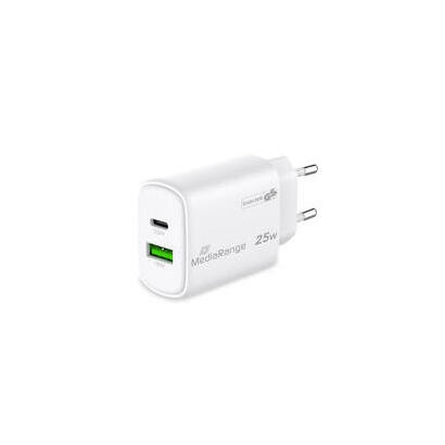 cargador-mediarange-dual-usb-a-y-usb-c-25w