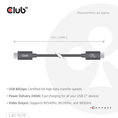 club3d-cac-1570-cable-usb-usb4-gen-2x2-12-m-usb-c-negro