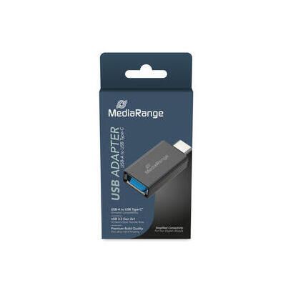 mediarange-mrcs216-cambiador-de-genero-para-cable-usb-type-a-usb-type-c-negro