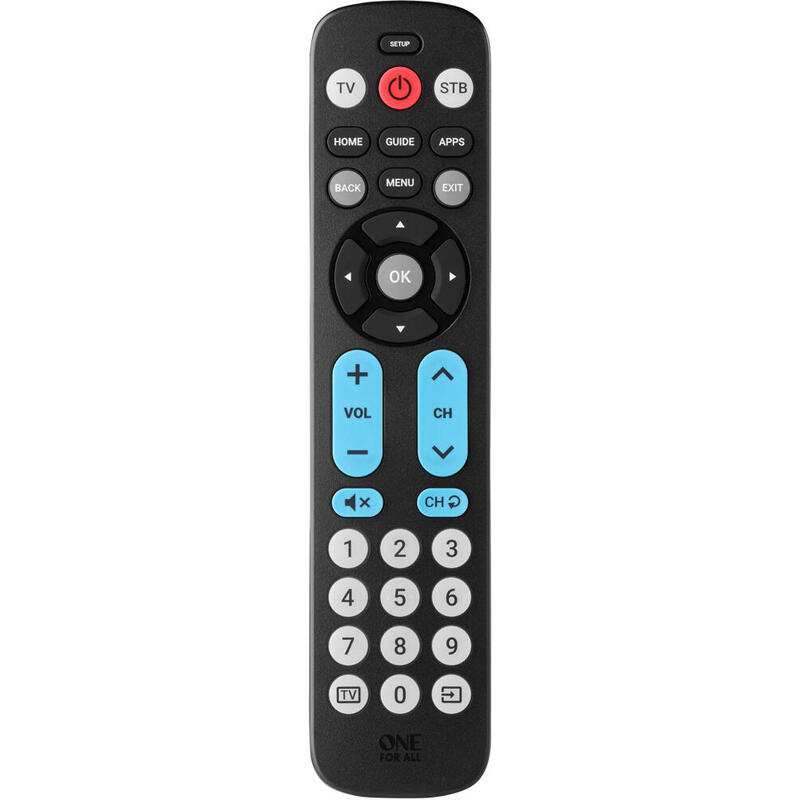 one-for-all-big-button-remote-mando-a-distancia-audio-altavoz-para-barra-de-sonido-tv-botones