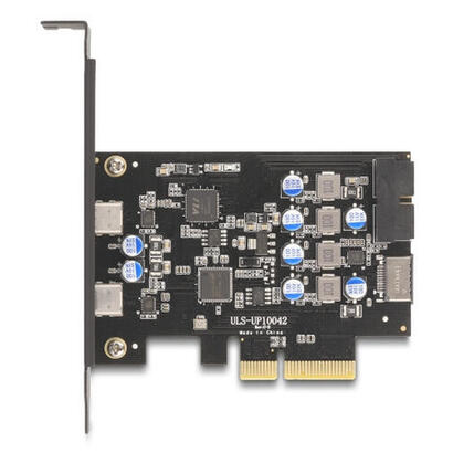 tarjeta-delock-90345-pci-express-x4-a-2-x-usb-type-c-externo-1-x-usb-10-gbps-type-e-key-a-interno-y-1-x-19-pines-usb-cabezal-de-