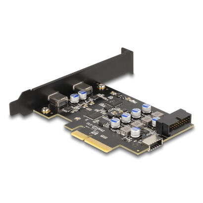 delock-90345-tarjeta-pci-express-x4-a-2-x-usb-type-c-externo-1-x-usb-10-gbps-type-e-key-a-interno-y-1-x-19-pines-usb-cabezal-de-
