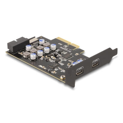 tarjeta-delock-90345-pci-express-x4-a-2-x-usb-type-c-externo-1-x-usb-10-gbps-type-e-key-a-interno-y-1-x-19-pines-usb-cabezal-de-
