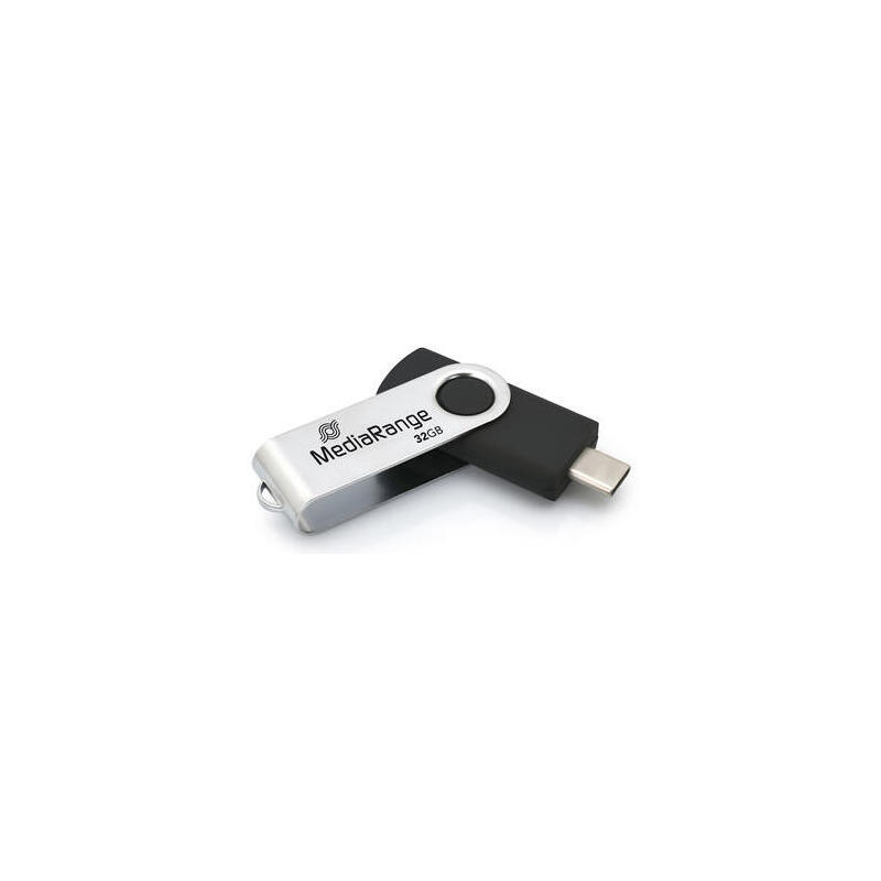 pendrive-32gb-usb-c-32-mediarange-silver-black pendrive-32gb-usb-c-32-mediarange-silver-black
