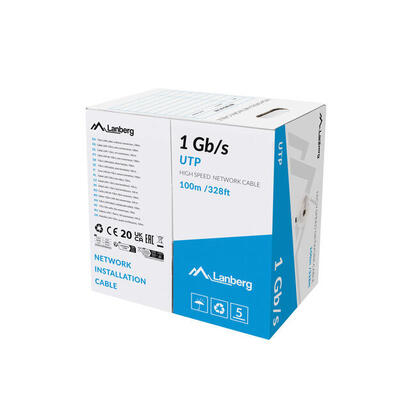 bobina-1gb-s-lanberg-u-utp-rj45-solido-cca-awg23-100m-gris