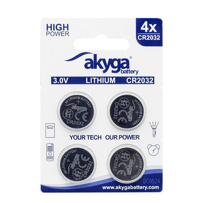 akyga-lithum-battery-aky2100-cr2032-li-mno2-3v-210mah-4pcs-blister