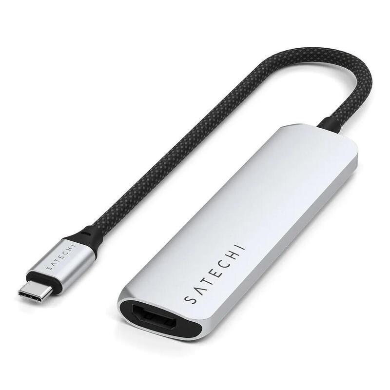 satechi-4-w-1-usb-c-slim-multiport-4k-usb-c-usb-c-4k-hdmi-2x-usb-a-srebrny satechi-4-w-1-usb-c-slim-multiport-4k-usb-c-usb-c-4k-hdmi-2x-usb-a-srebrny