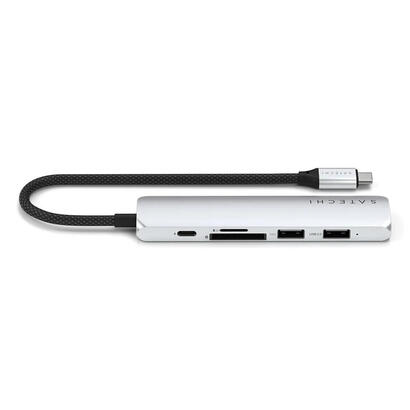 satechi-6-w-1-usb-c-slim-multiport-usb-c-usb-c-2x-usb-a-4k-hdmi-czytnik-kart-microsd-srebrny