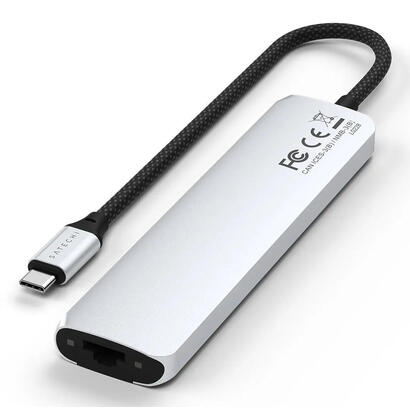 satechi-7-w-1-usb-c-slim-multiport-adapter-ethernet-usb-c-pd-2x-usb-a-hdmi-4k-ethernet-czytnik-kart-microsd-srebrny