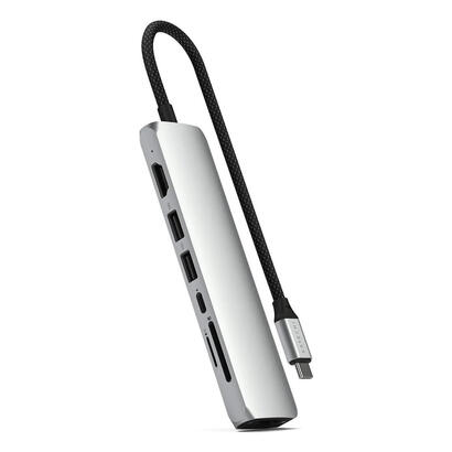 satechi-7-w-1-usb-c-slim-multiport-adapter-ethernet-usb-c-pd-2x-usb-a-hdmi-4k-ethernet-czytnik-kart-microsd-srebrny