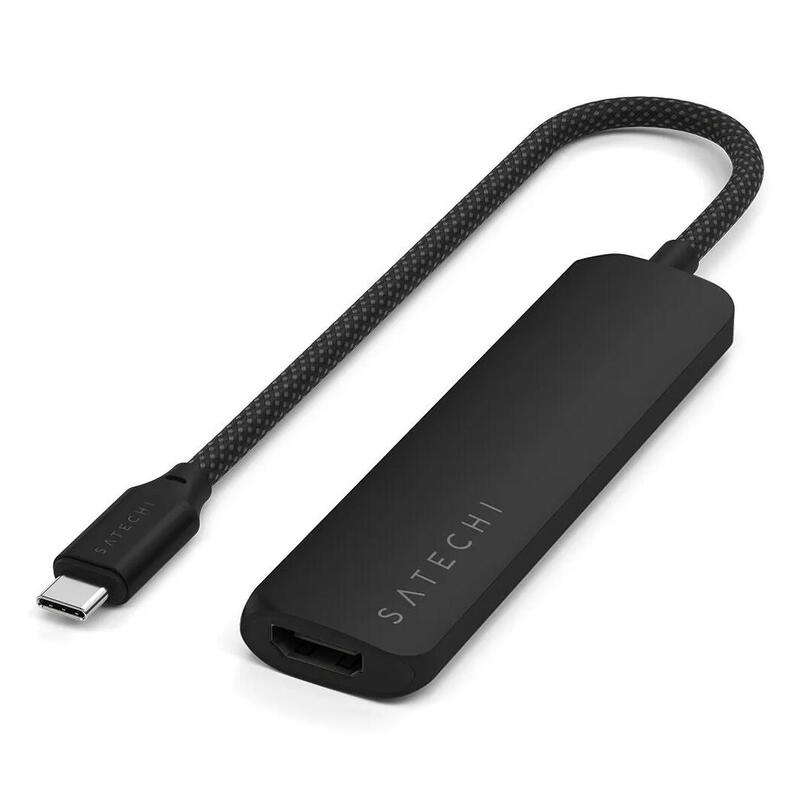 satechi-4-w-1-usb-c-slim-multiport-4k-usb-c-usb-c-4k-hdmi-2x-usb-a-negro satechi-4-w-1-usb-c-slim-multiport-4k-usb-c-usb-c-4k-hdmi-2x-usb-a-negro