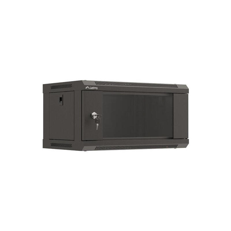 armario-lanberg-mural-rack-19-4u-540x350-flat-pack-negro-puerta-cristal