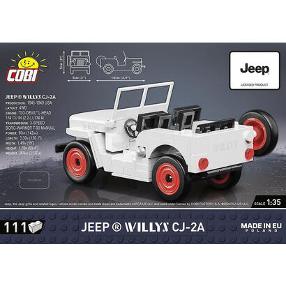 cobi-jeep-willys-cj-2a-juguetes-de-construccion-white-cobi-24518