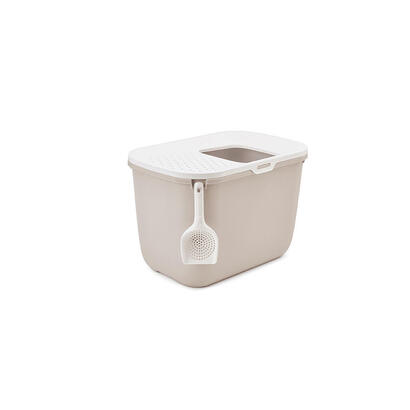savic-hop-marron-cafe-con-tapa-blanca-bandeja-sanitaria-para-gatos-585x39x395-cm-1-ud