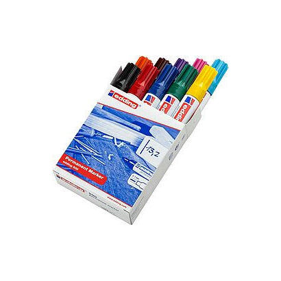 edding-500-pack-de-10-rotuladores-permanentes-punta-biselada-trazo-entre-2-y-7mm-recargable-secado-instantaneo