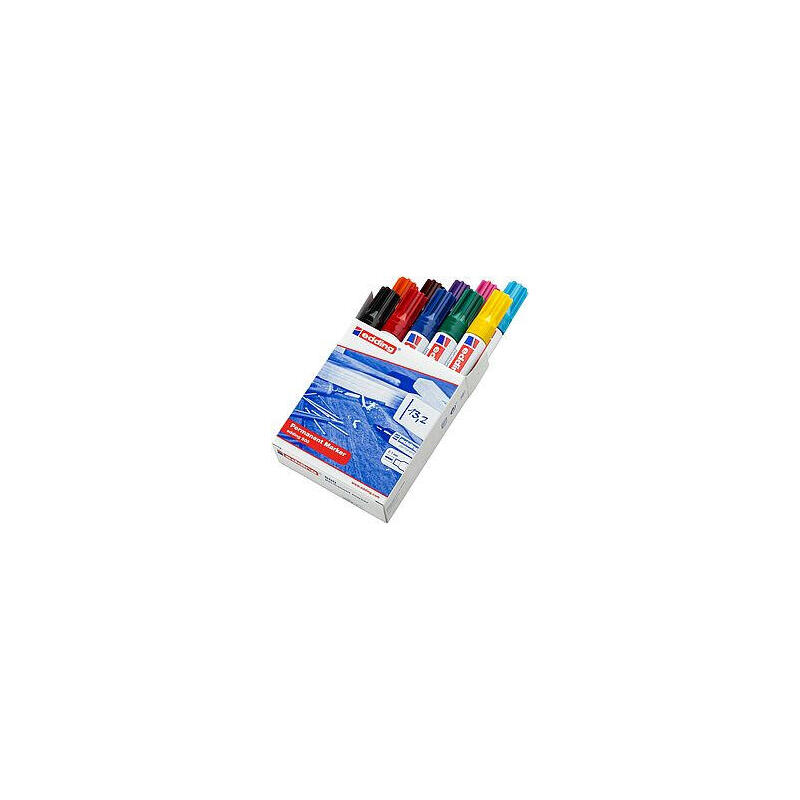 edding-500-pack-de-10-rotuladores-permanentes-punta-biselada-trazo-entre-2-y-7mm-recargable-secado-instantaneo
